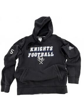 90s Adidas Hoodie Medium Black Knights Football Vintage Streetwear